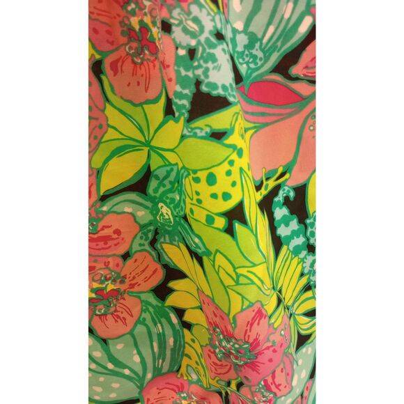 Lilly Pulitzer long sleeved 100% silk blouse. Size XS ( measures larger) - Picture 2 of 5